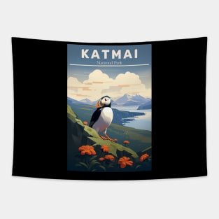 Katmai National Park Travel Poster Tapestry