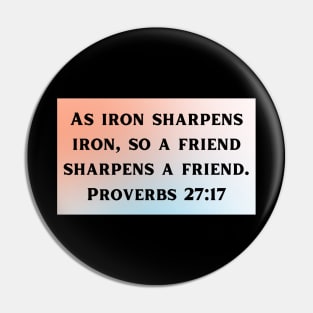 Bible Verse Proverbs 27:17 Pin