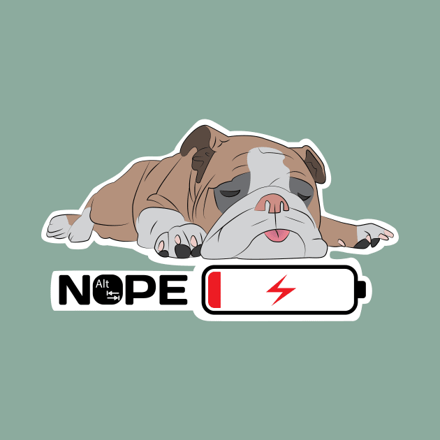 Snoozing Bulldog by AltTabStudio