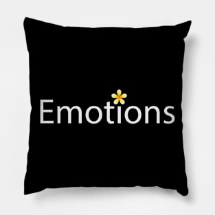 Emotions artistic text design Pillow