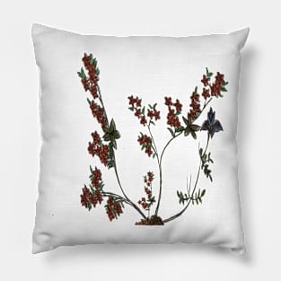 Red Japanese Flower Pillow