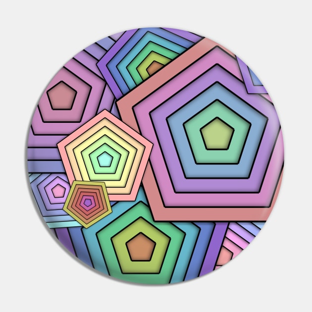 Pentagonal Harmony: An Abstract Fusion Pin by EnjoyArty