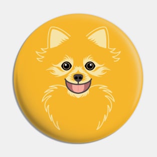 Pomeranian dog face Pin