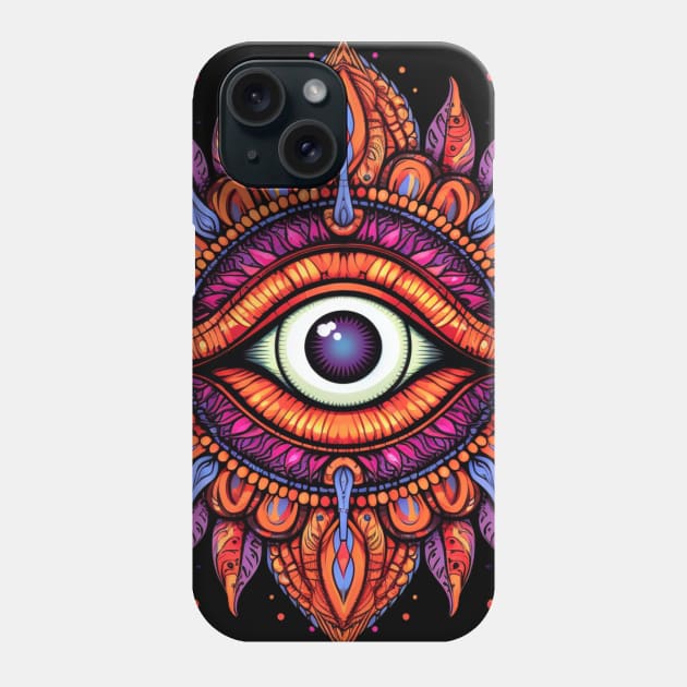Evil Eye Mandala Vibe Phone Case by MushMagicWear