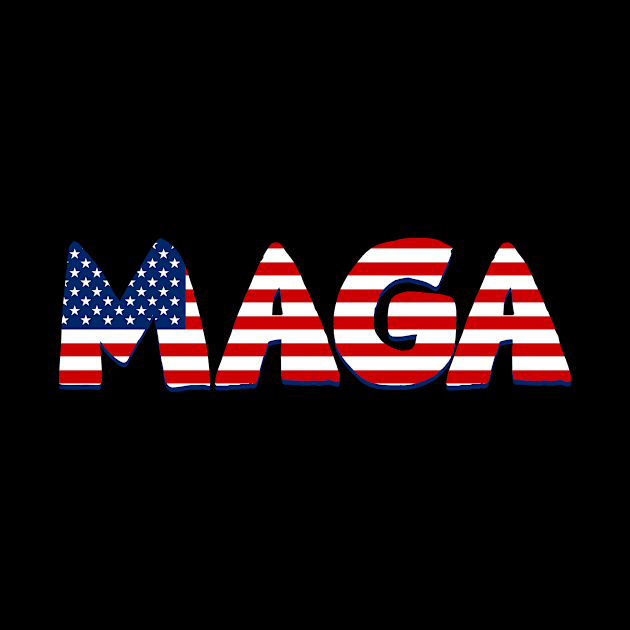 MAGA T-Shirt Pro Donald Trump 2020 American Flag 4th Of July by TerronesAdrianer