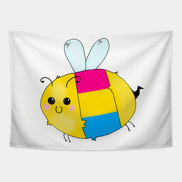 Pride Bees - Pansexual Tapestry by Rendi_the_Graye