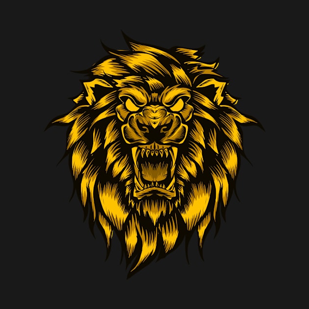 Angry Lion Head by Dreaming Olga