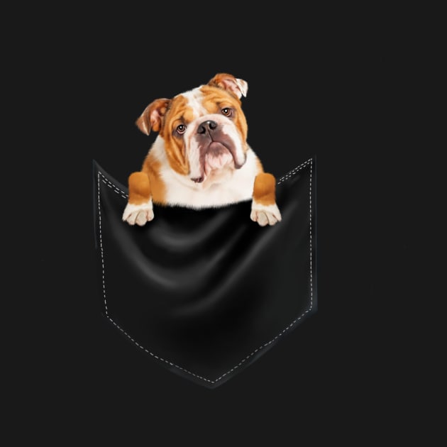 American Bulldog inside Pocket, Dog Lover by dukito