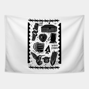 Navajo Tattoo Flash Tapestry