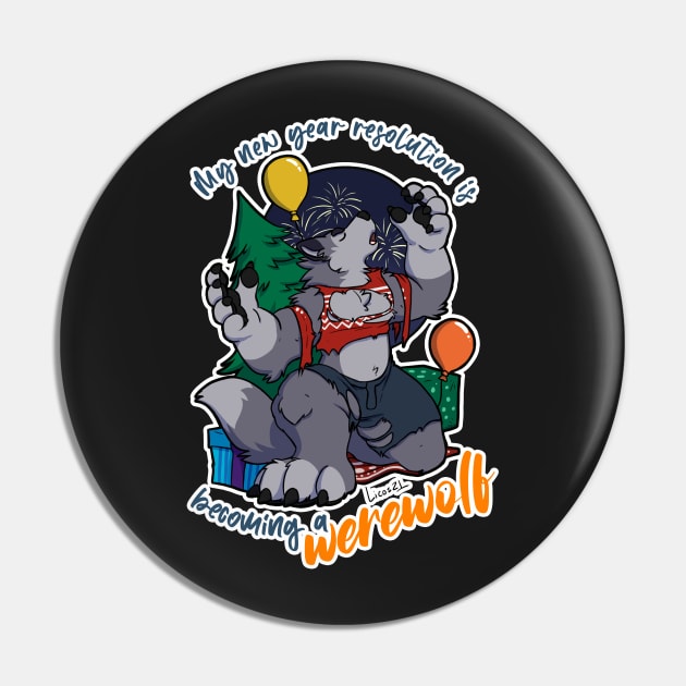 New year resolution werewolf Pin by licographics