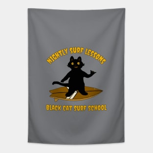 Black Cat Surf School Tapestry