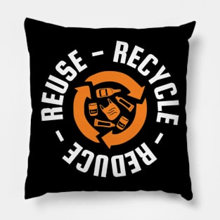 Recycle Reduce Reuse Pillow