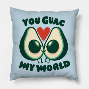 You Guac My World Retro Funny Pillow