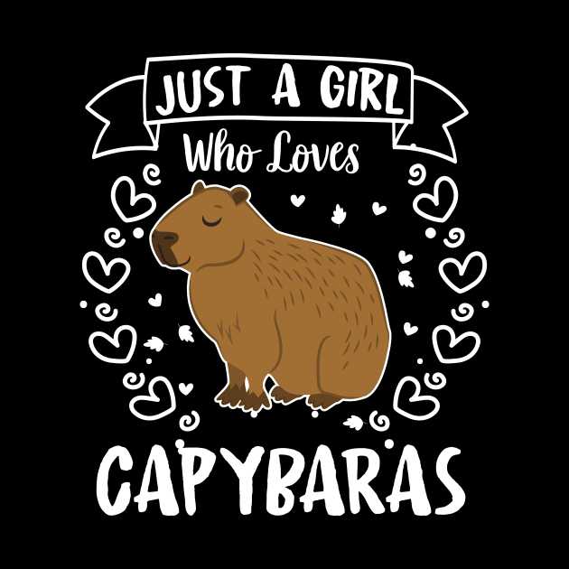 Just A Girl Who Loves Capybaras Cute Capybara Cartoon by ScottsRed