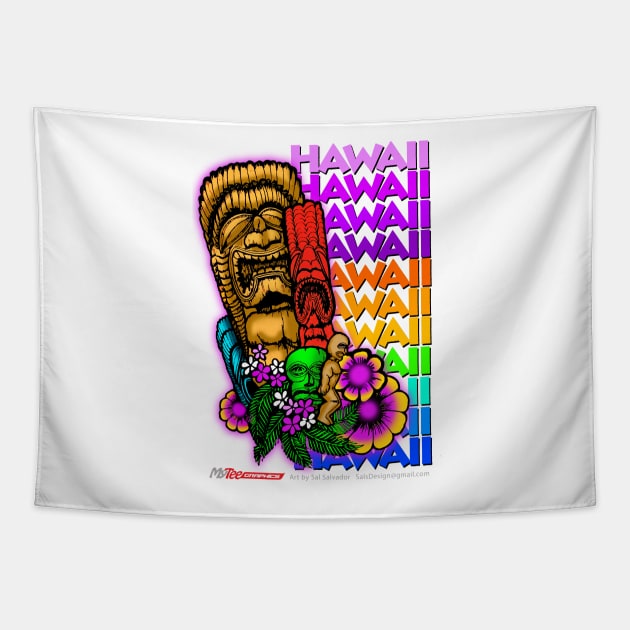 Tikis Hawaii Tapestry by MyTeeGraphics