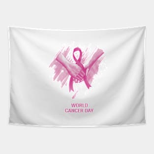 In October We Wear Pink Breast Cancer Awareness Survivor Tapestry