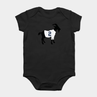 Derek Jeter Baseball White Baby Onesies