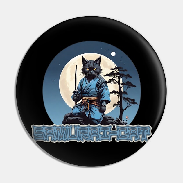 Samurai Cat Pin by MagesticLuminous