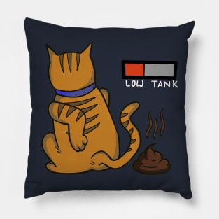 Cat with low Tank Pillow