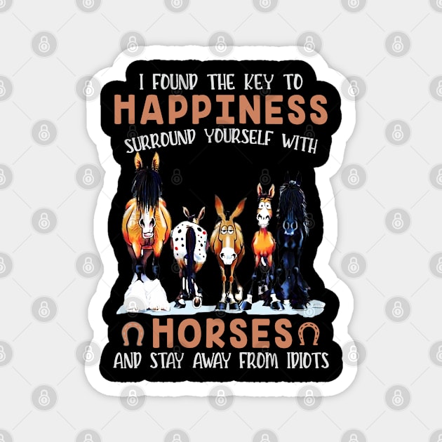 I found the key to happiness surround yourself with houses and stay away from idiots Magnet by designathome