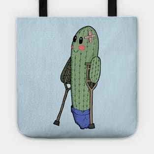 Funny shirt cute boy injured cactus colored Tote