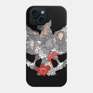 amazing indonesia culture in garuda silhouete Phone Case