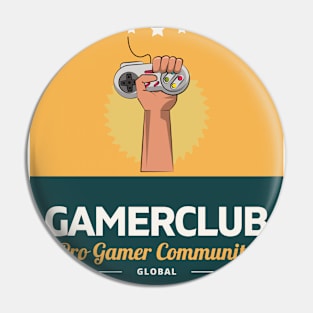 Gamer Club(B) Cool Retro Design Gift for Gamers Pin