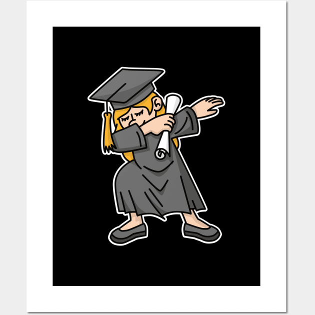 Girl student dab dabbing graduation school