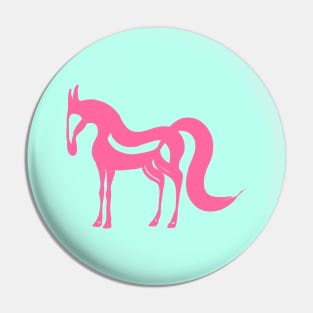 The Essence of a Horse (Mint and Hot Pink) Pin