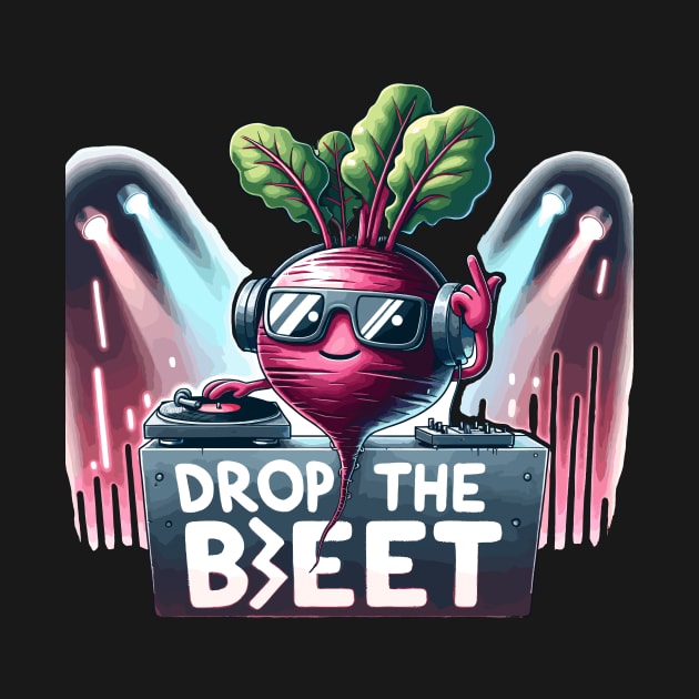 Drop the Beat DJ Beet (Back Print) by DoodleDashDesigns