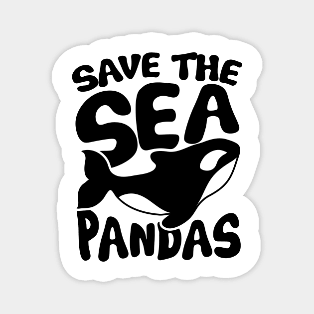 Save The Sea Pandas Magnet by adelinachiriac