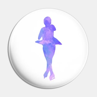 Purple Figure Skater Pin