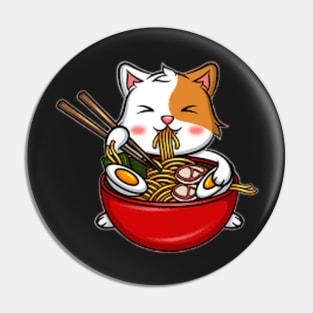 Cat eating spaghetti Pin