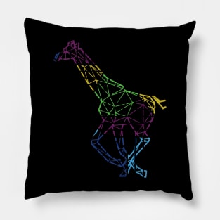 Funny giraffe colorful tshirt Pillow
