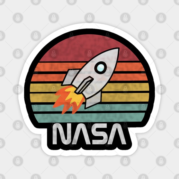 nasa vintage colors Magnet by Abderrahmaneelh