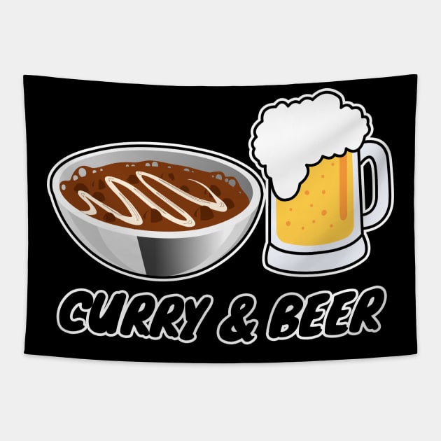 Curry And Beer Tapestry by LunaMay