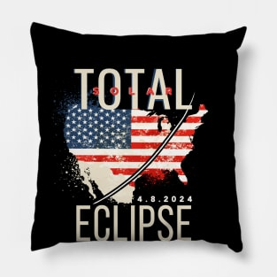 Total Solar Eclipse 4.8.2024 USA Pillow