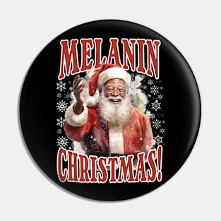 Melanin Christmas! Black Santa Claus Pin