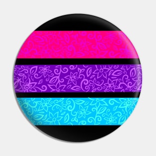 Bisexual Flag floral Pin