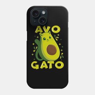 Cute & Funny Avogato Avocado Cat Pun Phone Case