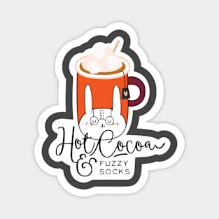 Hot Cocoa Fuzzy Socks Magnet