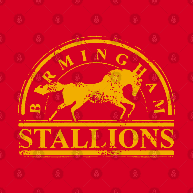 BIRMINGHAM STALLIONS VINTAGE ON RED by thedeuce