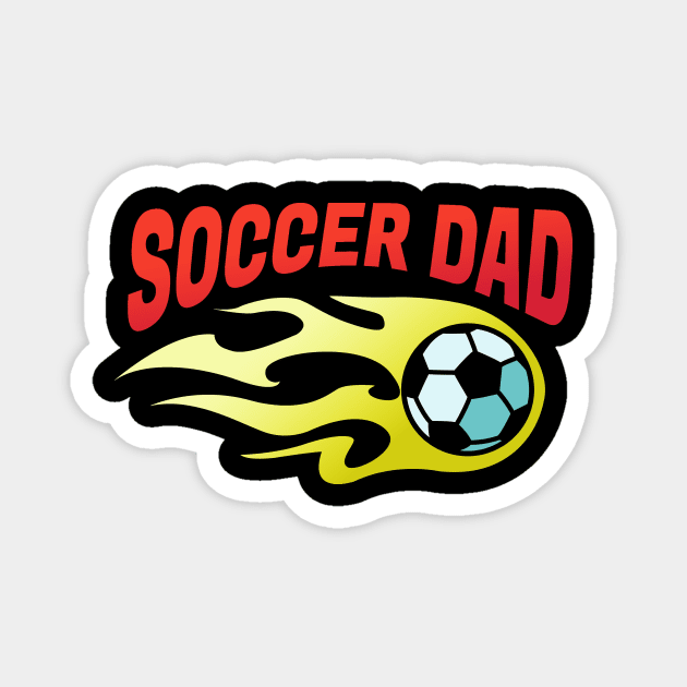 Soccer Dad Sports Fan Father Football Men Magnet by Foxxy Merch