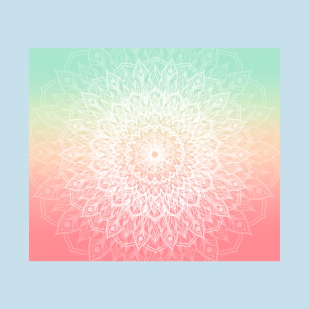 Pastel Sunflower Mandala by Camelina