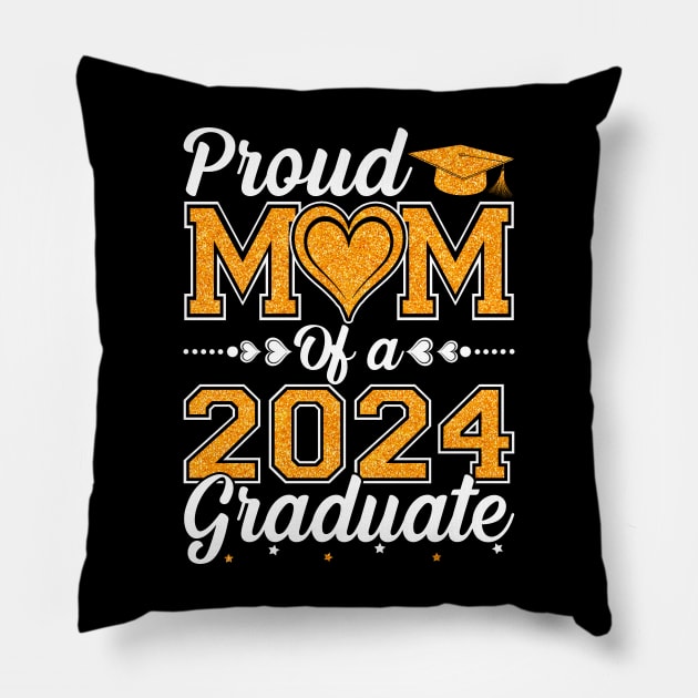 Proud Mom Of A 2024 Graduate Senior Graduation Pillow by eyelashget