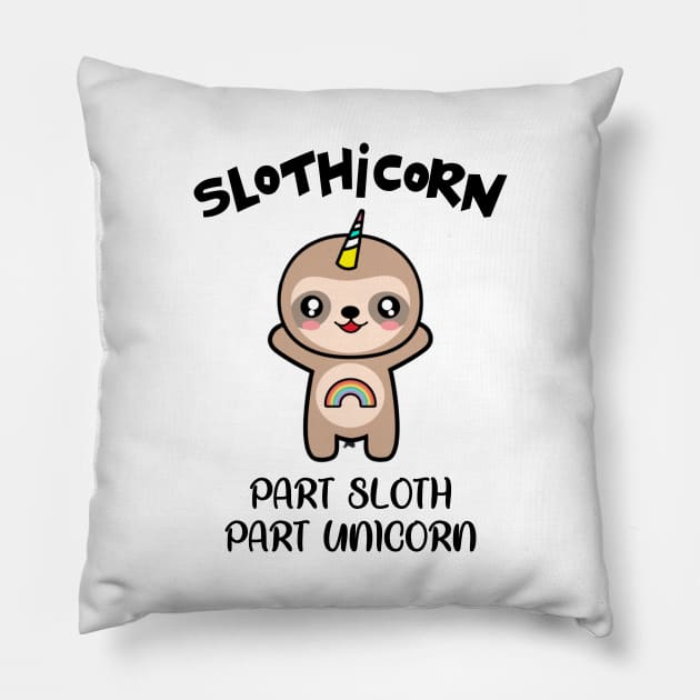 Slothicorn Pillow by NotoriousMedia