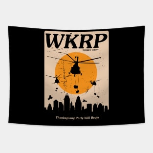 WKRP Turkey Drops Vintage Tapestry