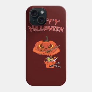 Happy Halloween Pumpkin angry Phone Case