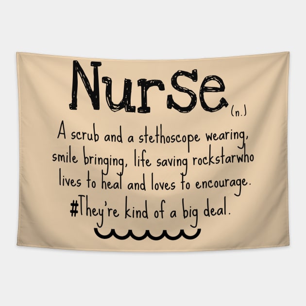 Nurse Definition, Nursing Gift, Nurse Life, Nurse Hero Tapestry by NooHringShop