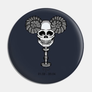 Aries Skull Pin